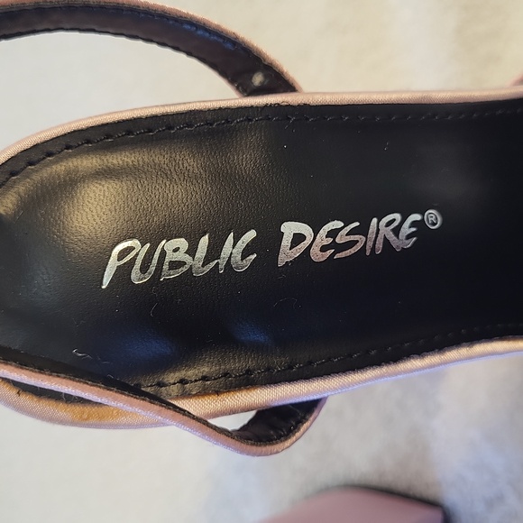 Public Design Prom Shoes 90's Aesthetic Neon Pink Chunky Heels platform bride - Picture 9 of 13